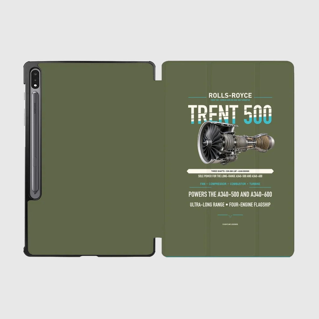 TRENT 500 design on green army samsung tablet tablet case