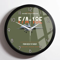 Thumbnail for F-A-18E Super Hornet Block III From Deck To Target design on green army framed wall clock