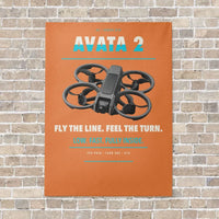 Thumbnail for DJI Avata 2 vertical canvas print - no frame - orange background