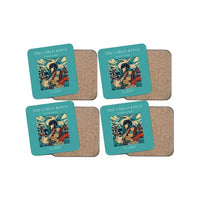Thumbnail for The Cargo Kings - Designed Coasters design on turquoise 4-pieces-set