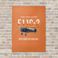 Thumbnail for F11C-2 Goshawk Dive from the High Hat vertical canvas print - no frame - orange background