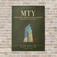 Thumbnail for Monterrey International Airport MTY - Canvas Framed - Green Army