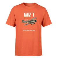 Thumbnail for Fairey Swordfish Mk I design on orange t-shirt, single-side print