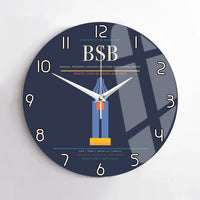 Thumbnail for Brasilia - Presidente Juscelino Kubitschek International Airport BSB Wall-Clock No-Frame - Navy Blue
