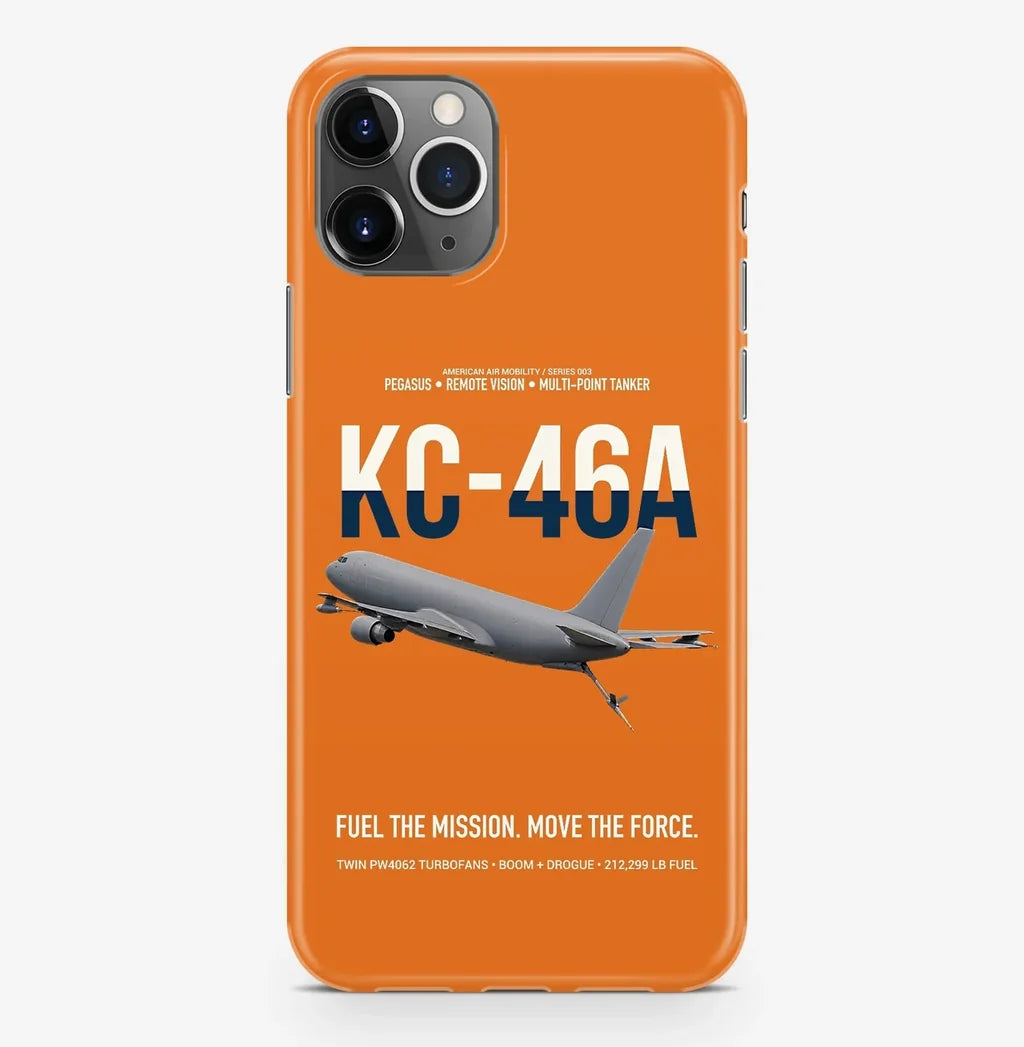 KC-46A PEGASUS design on orange magsafe iphone case, for iPhone Pro Max