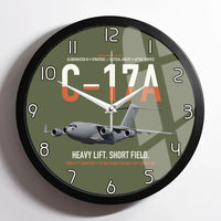Thumbnail for C-17A Globemaster III design on green army framed wall clock