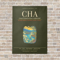 Thumbnail for Chattanooga Airport CHA - Canvas Framed - Green Army