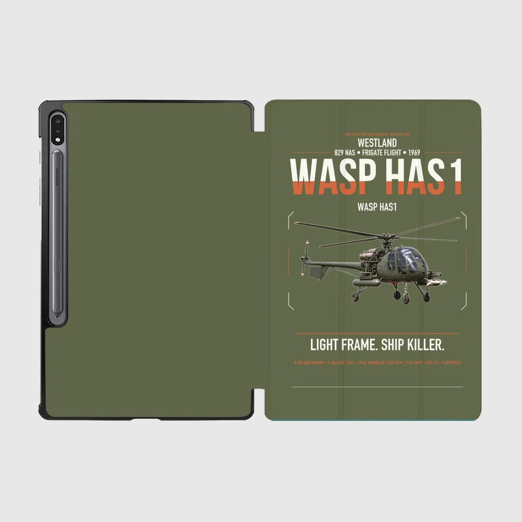 Westland Wasp HAS1 design on green army samsung tablet tablet case