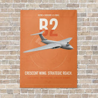 Thumbnail for Handley Page Victor B2 vertical canvas print - no frame - orange background