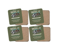 Thumbnail for TPE331-12 design on green army 4 pieces set coaster