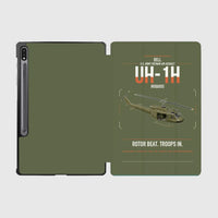 Thumbnail for Bell UH-1H Iroquois design on green army samsung tablet tablet case
