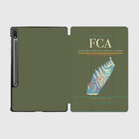 Thumbnail for Glacier Park International Airport (FCA) design on green army samsung tablet tablet case