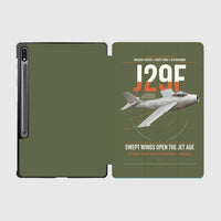 Thumbnail for Saab J 29F Tunnan design on green army samsung tablet tablet case