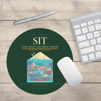 Thumbnail for Sitka Rocky Gutierrez Airport (SIT) design on dark green round mouse pad