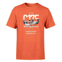 Thumbnail for Cessna 175 Skylark design on orange t-shirt, single-side print