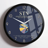 Thumbnail for London Stansted Airport STN Wall-Clock Framed - Navy Blue