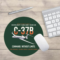 Thumbnail for C-37B Global Command Link design on dark green round mouse pad