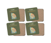 Thumbnail for Cedar City Regional Airport CDC Coaster 4-Pieces-Set - Green Army