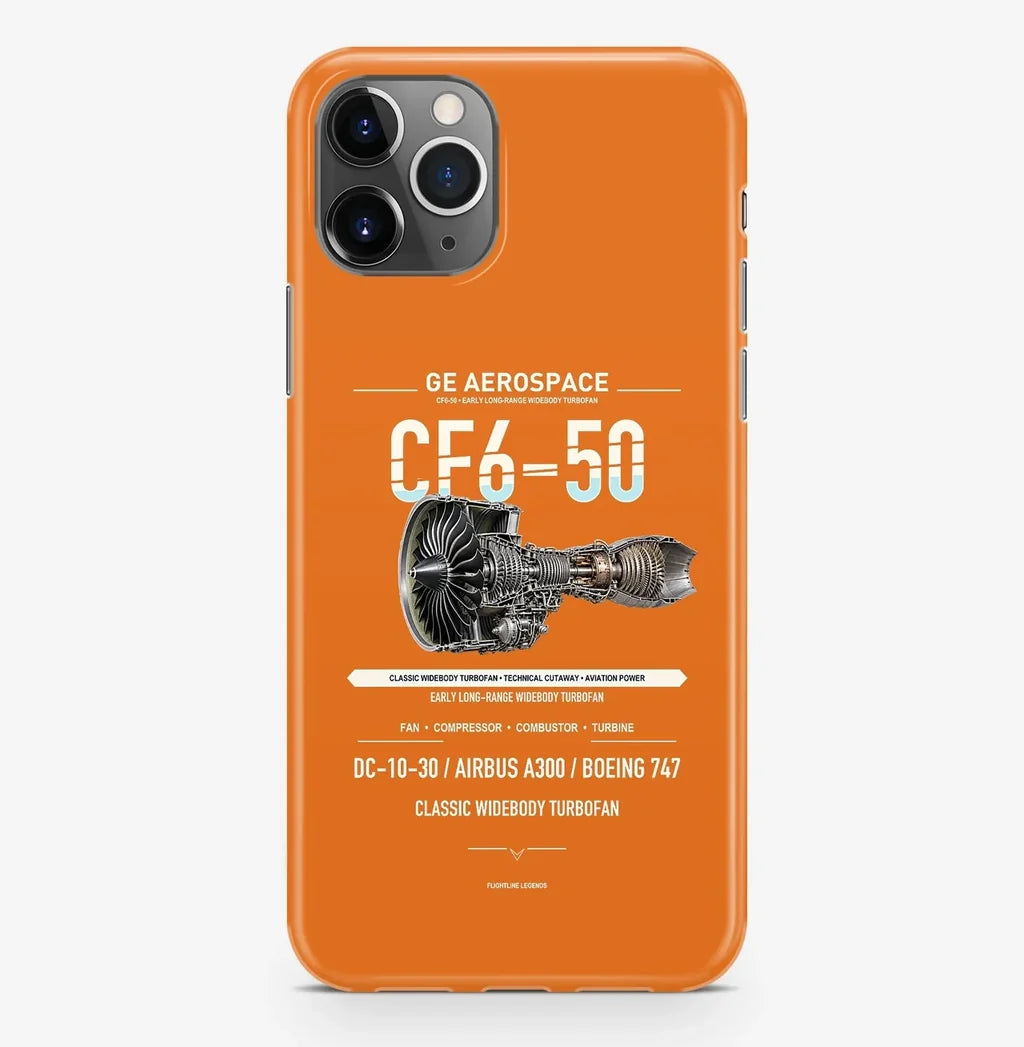 CF6-50 Case ProMax design on orange iphone case promax