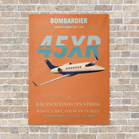Thumbnail for Bombardier Learjet 45XR vertical canvas print - no frame - orange background