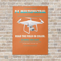 Thumbnail for DJI P4 Multispectral vertical canvas print - no frame - orange background