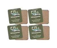 Thumbnail for Cessna Citation CJ3+ design on green army 4 pieces set coaster