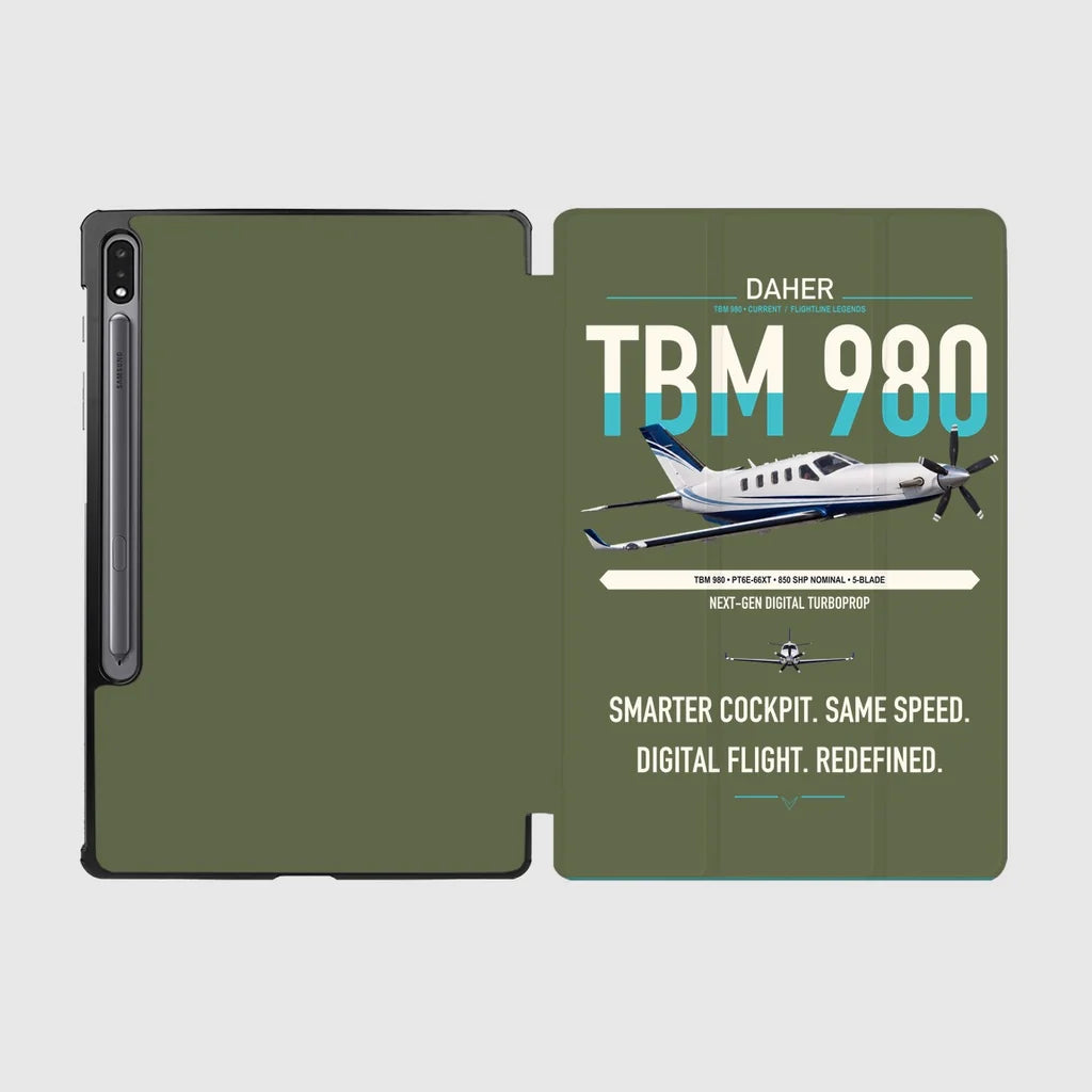 Daher TBM 980 design on green army samsung tablet tablet case