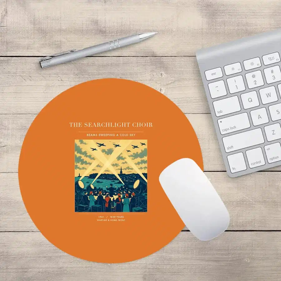 VINTAGE G4504 - The Searchlight Choir - Designed Mouse Pads design on orange round