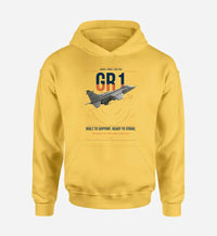 Thumbnail for SEPECAT Jaguar GR1 design on yellow double-side hoodie, single-side print