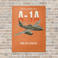 Thumbnail for Messerschmitt Me 262A-1a vertical canvas print - no frame - orange background
