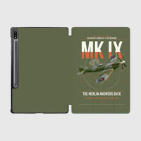 Thumbnail for Supermarine Spitfire Mk IX design on green army samsung tablet tablet case