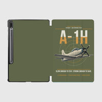 Thumbnail for A-1H Skyraider design on green army samsung tablet tablet case
