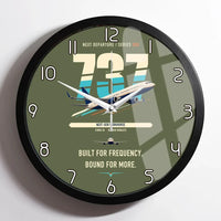 Thumbnail for Boeing 737-800 NG design on green army framed wall clock
