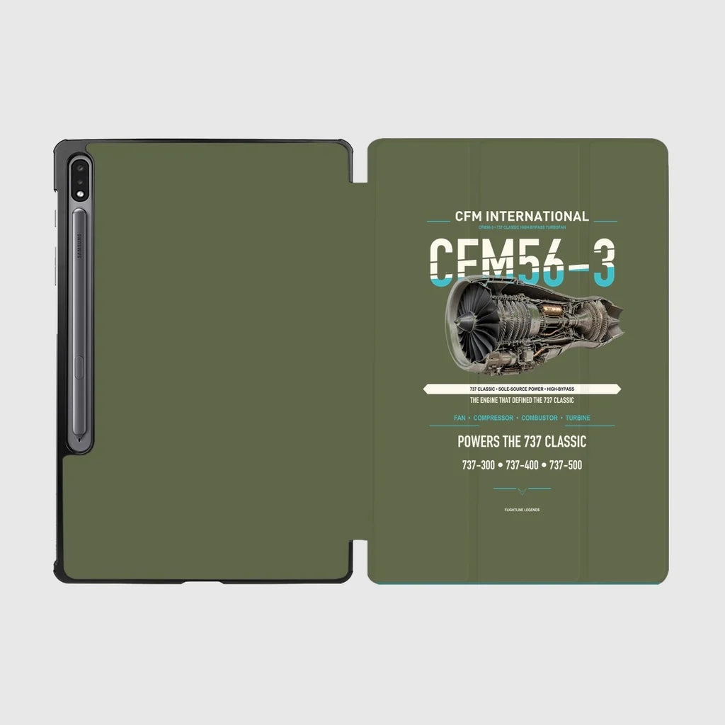 CFM56-3 design on green army samsung tablet tablet case