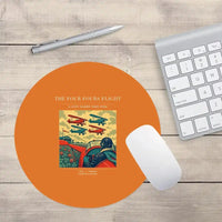 Thumbnail for VINTAGE G4444 - The Four Fours Flight - Designed Mouse Pads design on orange round