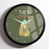 Thumbnail for Weeze Airport (NRN) design on green army framed wall clock