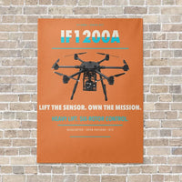 Thumbnail for Inspired Flight IF1200A vertical canvas print - no frame - orange background