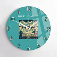 Thumbnail for VINTAGE G4095 - The Fog Landing - Designed Wall Clocks design on turquoise no-frame