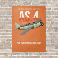 Thumbnail for Fairey Gannet AS.4 vertical canvas print - no frame - orange background