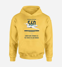 Thumbnail for Cessna Citation 560 - Citation V design on yellow double-side hoodie, single-side print