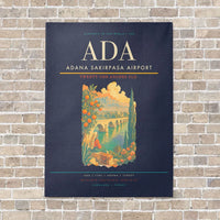 Thumbnail for Adana Sakirpasa Airport ADA - Canvas No Frame - Navy Blue