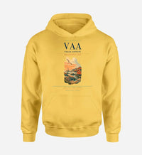 Thumbnail for Vaasa Airport (VAA) design on yellow hoodie single-side print