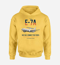 Thumbnail for E-7A Wedgetail design on yellow double-side hoodie, single-side print