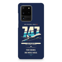Thumbnail for Boeing 747-400 design on samsung case - navy blue