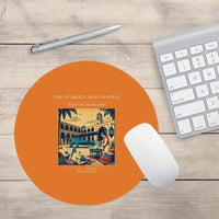 Thumbnail for VINTAGE G4336 - The Starlit Caravanserai - Designed Mouse Pads design on orange round