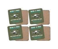 Thumbnail for DJI Mini 4 Pro design on green army 4 pieces set coaster