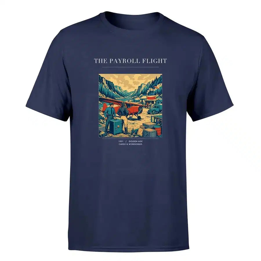VINTAGE G4413 - The Payroll Flight - Premium T-Shirt design on navyblue premium t shirt
