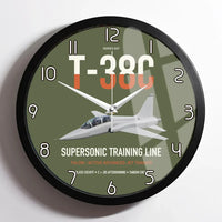 Thumbnail for T-38C Talon design on green army framed wall clock