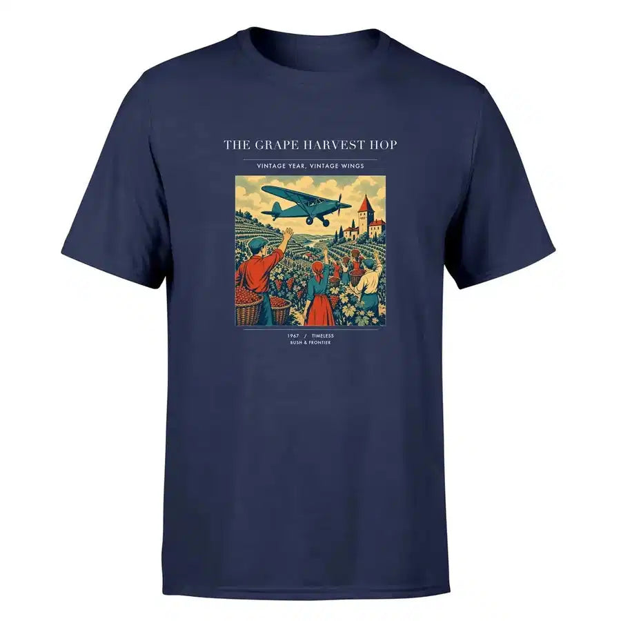 VINTAGE G4445 - The Grape Harvest Hop - Premium T-Shirt design on navyblue premium t shirt