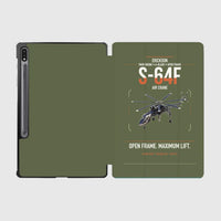 Thumbnail for Erickson S-64F Air Crane design on green army samsung tablet tablet case